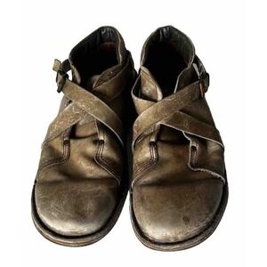 Trippen A. Spaeth / M. Oehler Distressed Brown Leather Straps